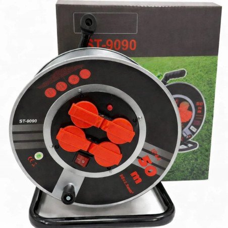 Prailgintuvas su metaline rite 50 m, IP44, 3x2,5 mm², juodas